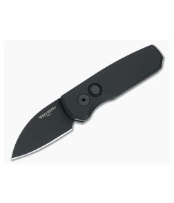 Protech Runt 5 Auto Black Handle Black DLC Wharncliffe - PT-R5303 1
