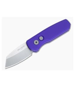Protech Runt 5 Reverse Tanto Stonewashed MagnaCut Smooth Purple Aluminum Automatic R5401-PURPLE - PT-R5401-PURPLE 1