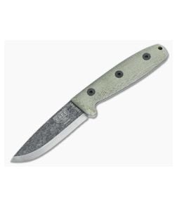 ESEE RB3 Black Oxide Bushcraft Micarta Leather Sheath - ESEE-RB3-BO 1