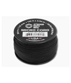 Atwood Rope Micro Cord Black 125 Feet - AWR-RG1267 1