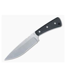 American Tomahawk Rifleman Fixed Blade Black Richlite Handle Stonewashed AEB-L Drop Point - AT-RIFLEMAN-BK 1