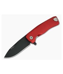 LionSteel ROK H.WAYL Hidden Clip Red Aluminum Black M390 Flipper ROK A RB - LS-ROK-A-RB 1