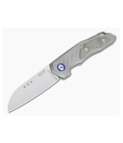 MKM Mikita Root Anso M390 Green Canvas Micarta Inlaid Titanium Slip Joint Folder RT-GCT - MKM-RT-GCT 1