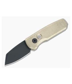 Protech Runt 5 Prototype Reverse Tanto Hand Ground Black DLC CPM-20CV Aluminum Bronze Automatic - PT-RUNT-5-PROTO 1