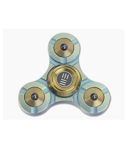 WE Knife Co S02B Titanium Fidget Spinner Bronze-Blue - WE-S02B 1