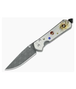 Chris Reeve Small Sebenza 21 Nichols Damascus Solar System with Pyrite 1058-07 - CRK-S21-1058-07 1