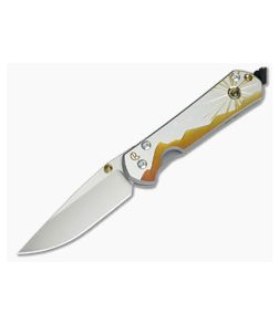 Chris Reeve Small Sebenza 21 Morning Sun Unique Graphic Citrine Cabochon 1060-003 - CRK-S21-1060-003 1