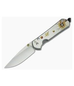 Chris Reeve Small Sebenza 21 Solar System Unique Graphic Pyrite Cabochon 1112-007 - CRK-S21-1112-007 1