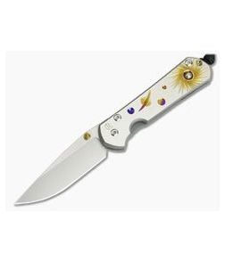 Chris Reeve Small Sebenza 21 Solar System Unique Graphic Pyrite Cabochon 1112-009 - CRK-S21-1112-009 1