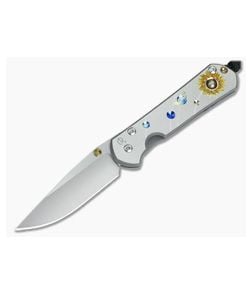 Chris Reeve Small Sebenza 21 Solar System Unique Graphic Pyrite Cabochon 1112-001 - CRK-S21-1112-001 1