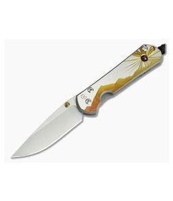 Chris Reeve Small Sebenza 21 Morning Sun Unique Graphic Ruby Cabochon 1112-018 - CRK-S21-1112-018 1