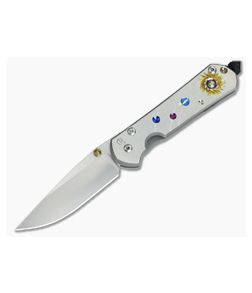 Chris Reeve Small Sebenza 21 Solar System Unique Graphic Pyrite Cabochon 1112 - CRK-S21-1112 1