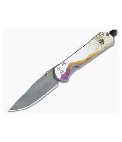 Chris Reeve Small Sebenza 21 Basketweave Damascus Morning Sun Unique Citrine S21-1114-01 - CRK-S21-1114-01 1