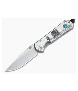 Chris Reeve Small Sebenza 21 CGG Lunar Landing w/Chrysocolla Cabochon - CRK-S21-1260 1