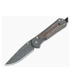 Chris Reeve Small Sebenza 21 Inlay Natural Canvas Micarta Damascus Raindrop Drop Point 1272-002 - CRK-S21-1272-002 1