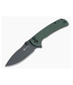 Sencut Pulsewave Green Micarta Button Lock Pocket Knife S23032-3 - SC-S23032-3 1