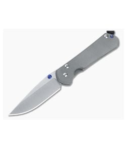 Chris Reeve Small Sebenza 31 S45VN Blue Double Thumb Lugs Drop Point Titanium Folder - CRK-S31-1000-001 1