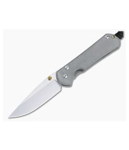 Chris Reeve Small Sebenza 31 Stonewashed S45VN Gold Double Thumb Lugs Titanium Folder - CRK-S31-1000-003 1