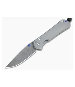 Chris Reeve Small Sebenza 31 Boomerang Damascus Titanium Folding Knife 006 - CRK-S31-1002-006 1