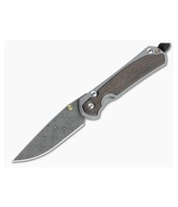 Chris Reeve Small Sebenza 31 Raindrop Damascus Bog Oak Inlaid Folding Knife 001 - CRK-S31-1106-001 1