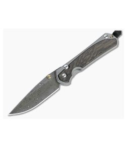 Chris Reeve Small Sebenza 31 Raindrop Damascus Bog Oak Inlaid Folding Knife 002 - CRK-S31-1106-002 1