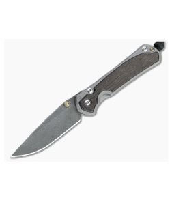 Chris Reeve Small Sebenza 31 Raindrop Damascus Bog Oak Inlaid Folding Knife - CRK-S31-1106 1