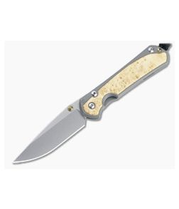 Chris Reeve Small Sebenza 31 Stonewashed S45VN Box Elder Inlay Folding Knife 002 - CRK-S31-1108-002 1
