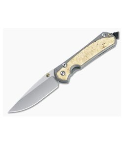 Chris Reeve Small Sebenza 31 Stonewashed S45VN Box Elder Inlay Folding Knife 003 - CRK-S31-1108-003 1