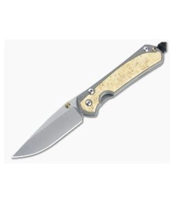 Chris Reeve Small Sebenza 31 Stonewashed S45VN Box Elder Inlay Folding Knife 006 - CRK-S31-1108-006 1