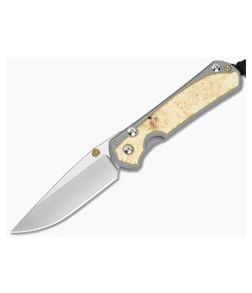 Chris Reeve Small Sebenza 31 Box Elder Wood Stonewash MagnaCut Folding Knife (2.99" Blade) S31-1108-017 - CRK-S31-1108-017 1