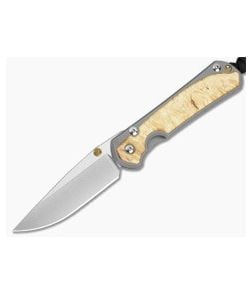 Chris Reeve Small Sebenza 31 Box Elder Wood Stonewash MagnaCut Folding Knife (2.99" Blade) S31-1108-018 - CRK-S31-1108-018 1