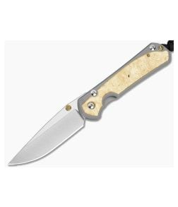 Chris Reeve Small Sebenza 31 Box Elder Wood Stonewash MagnaCut Folding Knife (2.99" Blade) S31-1108-019 - CRK-S31-1108-019 1