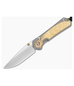Chris Reeve Small Sebenza 31 Box Elder Wood Stonewash MagnaCut Folding Knife (2.99" Blade) S31-1108-022 - CRK-S31-1108-022 1