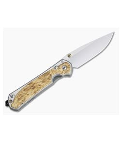 Chris Reeve Small Sebenza 31 Left-Hand Box Elder Inlay Drop Point 002 - CRK-S31-1109-002 1