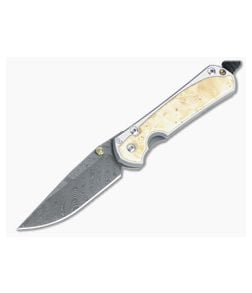 Chris Reeve Small Sebenza 31 Box Elder Inlay Boomerang Damascus Drop Point 001 - CRK-S31-1110-001 1