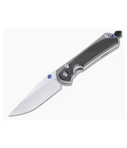 Chris Reeve Small Sebenza 31 Stonewashed S45VN Blue Hardware Macassar Ebony Glass Blasted Folding Knife 010 - CRK-S31-1116-010 1