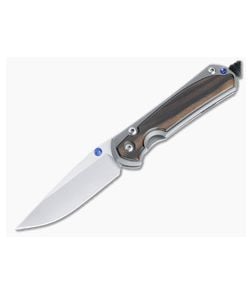 Chris Reeve Small Sebenza 31 Stonewashed S45VN Blue Hardware Macassar Ebony Glass Blasted Folding Knife 011 - CRK-S31-1116-011 1