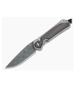Chris Reeve Small Sebenza 31 Raindrop Damascus Macassar Ebony Inlaid Folding Knife 001 - CRK-S31-1122-001 1