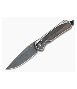 Chris Reeve Small Sebenza 31 Raindrop Damascus Macassar Ebony Inlaid Folding Knife - CRK-S31-1122 1