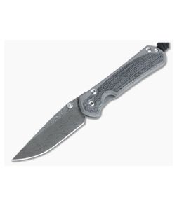 Chris Reeve Small Sebenza 31 Black Canvas Micarta Inlay Boomerang Damascus 001 - CRK-S31-1202-001 1