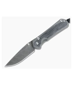Chris Reeve Small Sebenza 31 Black Canvas Micarta Inlay Boomerang Damascus Folder 005 - CRK-S31-1202-005 1