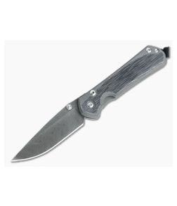 Chris Reeve Small Sebenza 31 Black Canvas Micarta Inlay Boomerang Damascus Folder 006 - CRK-S31-1202-006 1