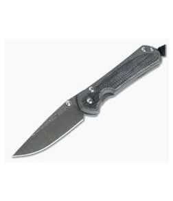 Chris Reeve Small Sebenza 31 Black Canvas Micarta Inlay Ladder Damascus - CRK-S31-1204 1