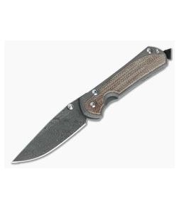 Chris Reeve Small Sebenza 31 Natural Canvas Micarta Inlay Raindrop Damascus 001 - CRK-S31-1218-001 1
