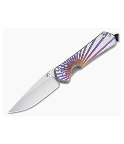 Chris Reeve Small Sebenza 31 Sunburst Unique Graphic Drop Point 003 - CRK-S31-1400-003 1