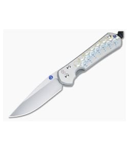 Chris Reeve Small Sebenza 31 Folder Unique Graphic Handle Blue Double Lugs Satin MagnaCut Drop Point S31-1400-026 - CRK-S31-1400-026 1