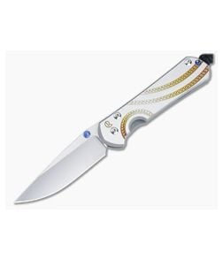 Chris Reeve Small Sebenza 31 Folder Unique Graphic Handle Blue Double Lugs Satin MagnaCut Drop Point S31-1400-028 - CRK-S31-1400-028 1