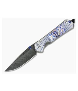 Chris Reeve Small Sebenza 31 Unique Graphic Boomerang Damascus Folder 001 - CRK-S31-1402-001 1