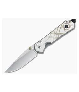Chris Reeve Small Sebenza 31 Unique Graphic w/ Blue Sapphire Cabochon Drop Point 001 - CRK-S31-1408-001 1