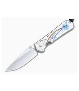 Chris Reeve Small Sebenza 31 S45VN Unique Graphic Triple Mosaic Opal Titanium Folding Knife 004 - CRK-S31-1408-004 1